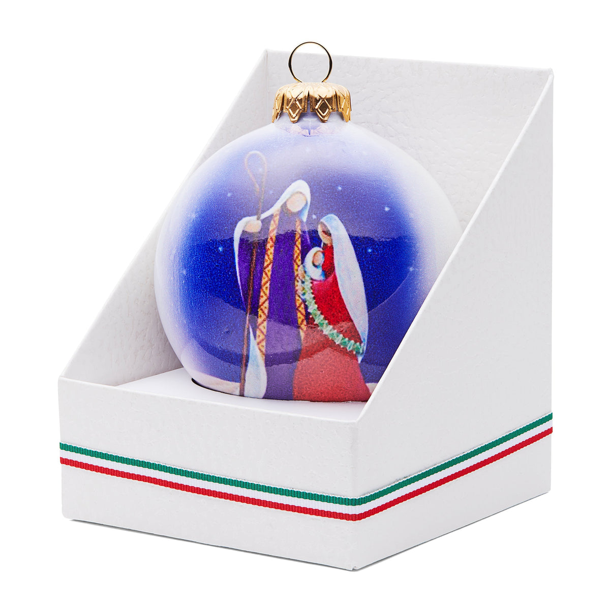 Ceramic Christmas Ball With Holy Family