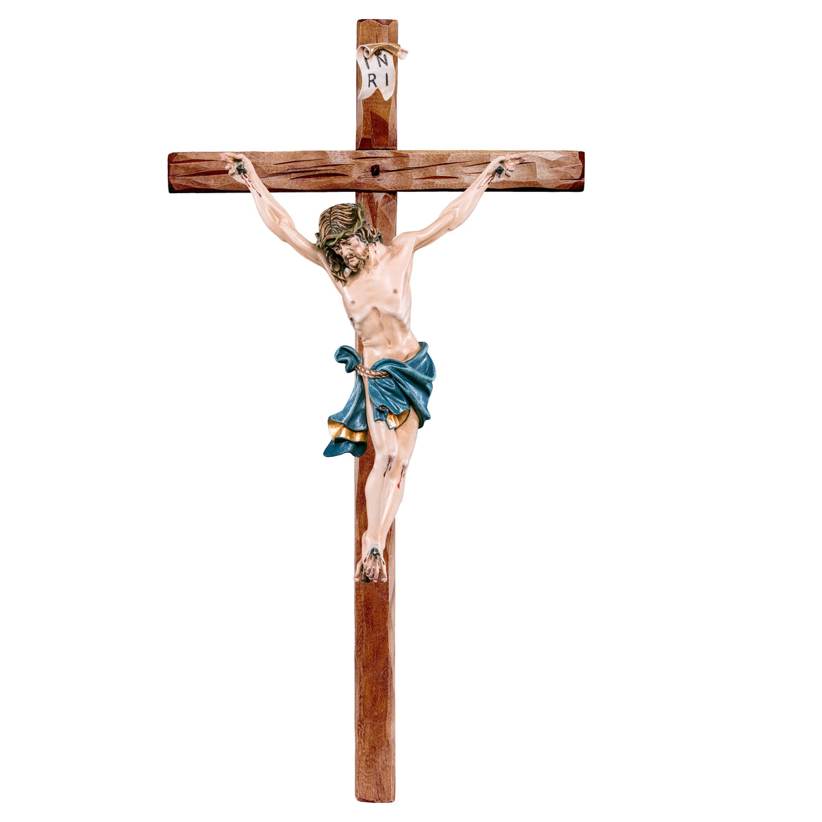 Christ of the Alps blue with straight cross