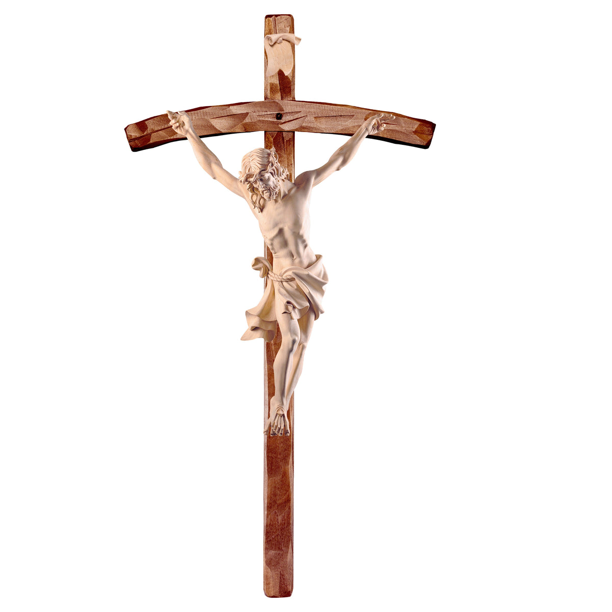 Christ of the Alps linden with curved cross