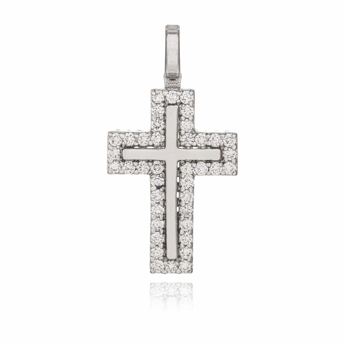 Diamond Cross in White Gold