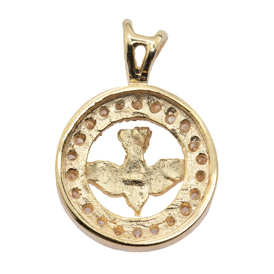 Gold Plated Pewter Holy Spirit Charm