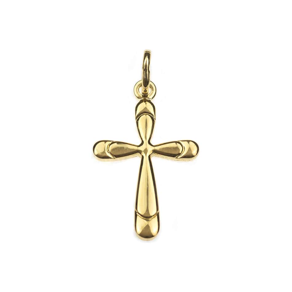 Gold Plated Rounded Cross