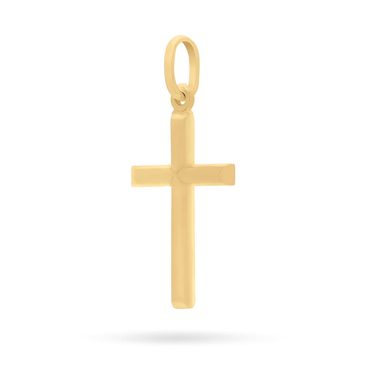 Gold-plated Sterling Silver Cross Pendant With Rounded Corners