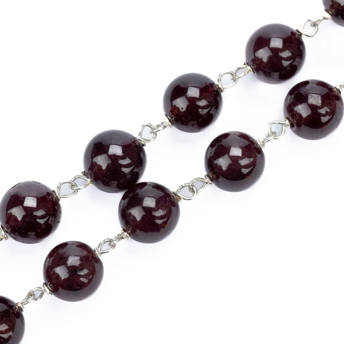Garnet Sterling Silver Rosary