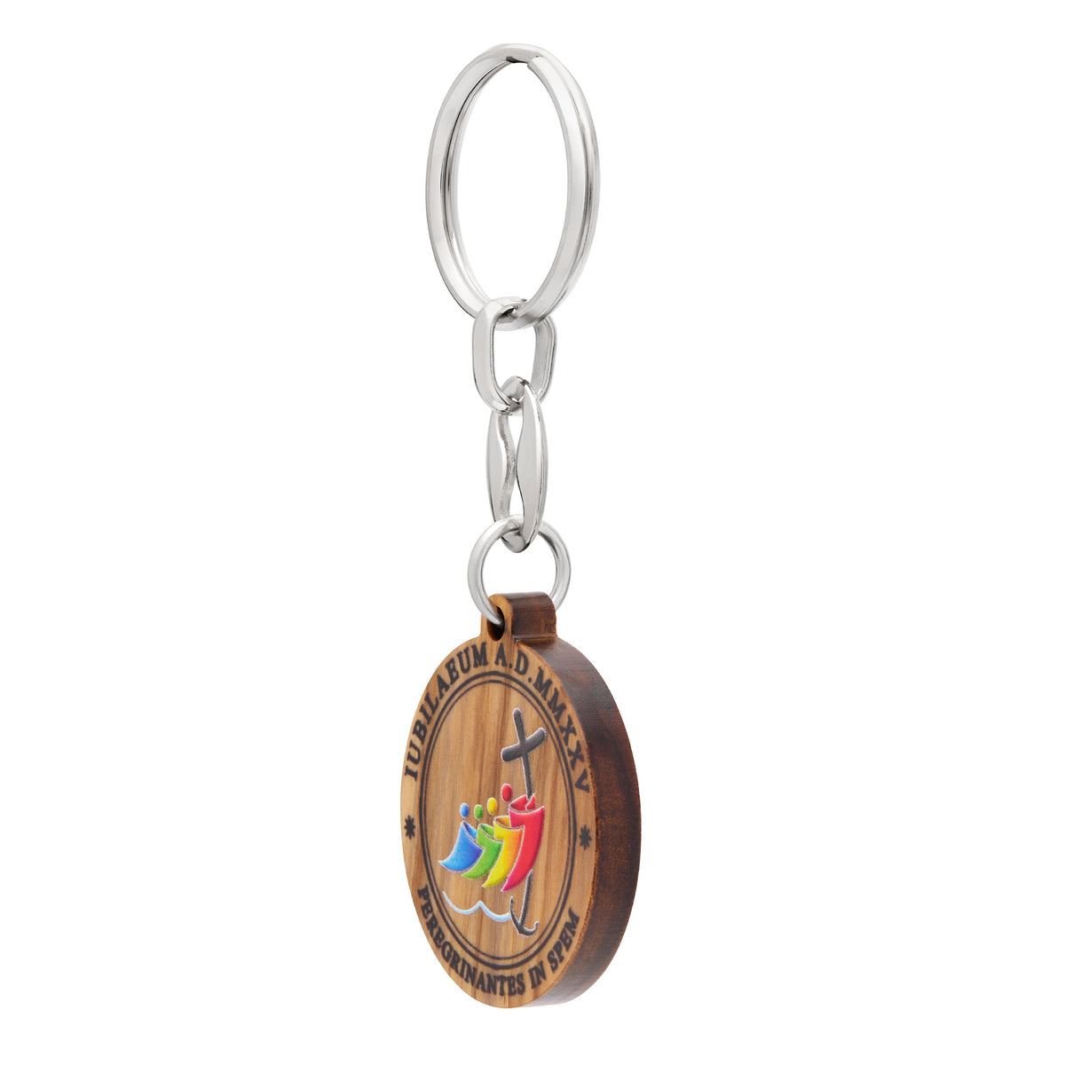 Jubilee 2025 Logo Engraved Wooden Keychain