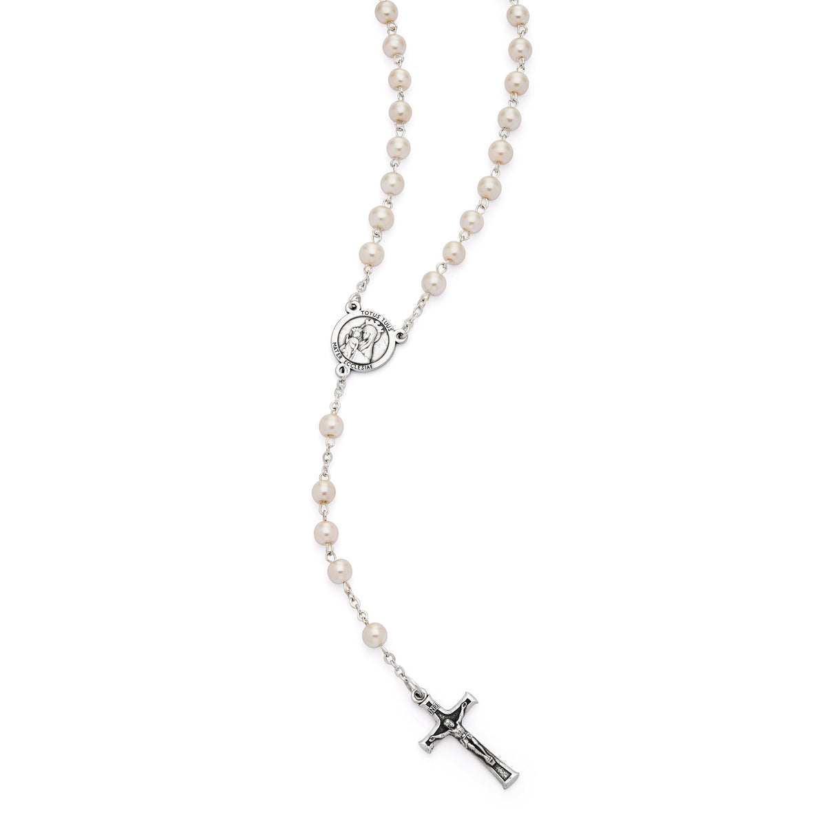 Jubilee 2025 Rosary with Synthetic Pearl Beads