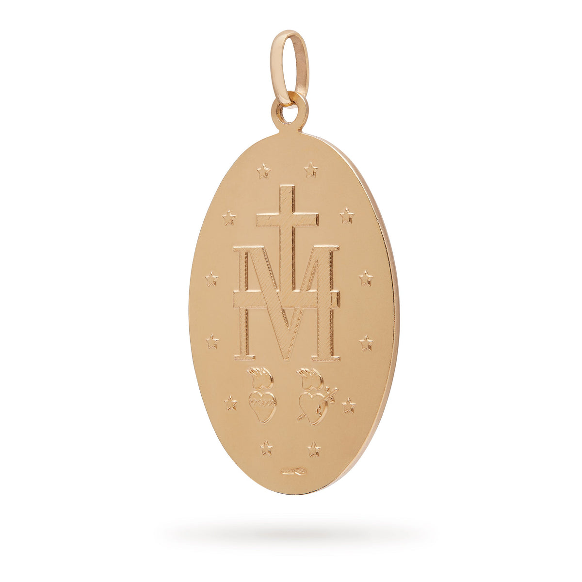 Large Yellow Gold Miraculous Medal