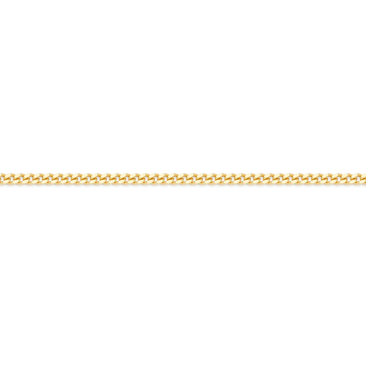Long Yellow Gold Curb Chain Necklace