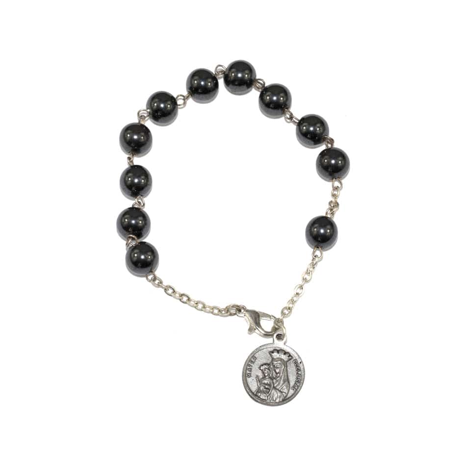 Mater Ecclesiae Rosary Bracelet in Hematite