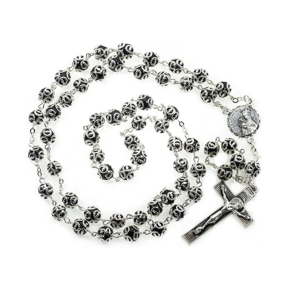 Mater Ecclesiae Rosary with Capped Glass Beads