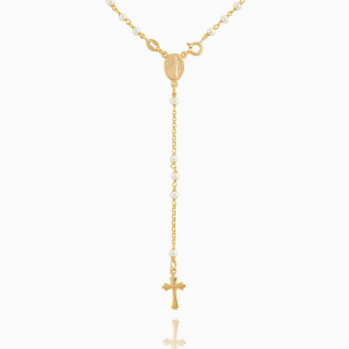 MIRACULOUS MARY ROSARY WITH SYNTHETIC PEARL