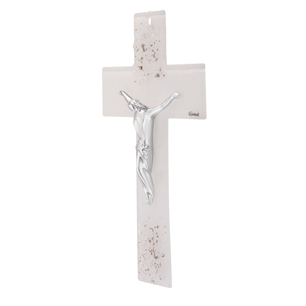 Murano Glass Crucifix with 3D Details Modern Style