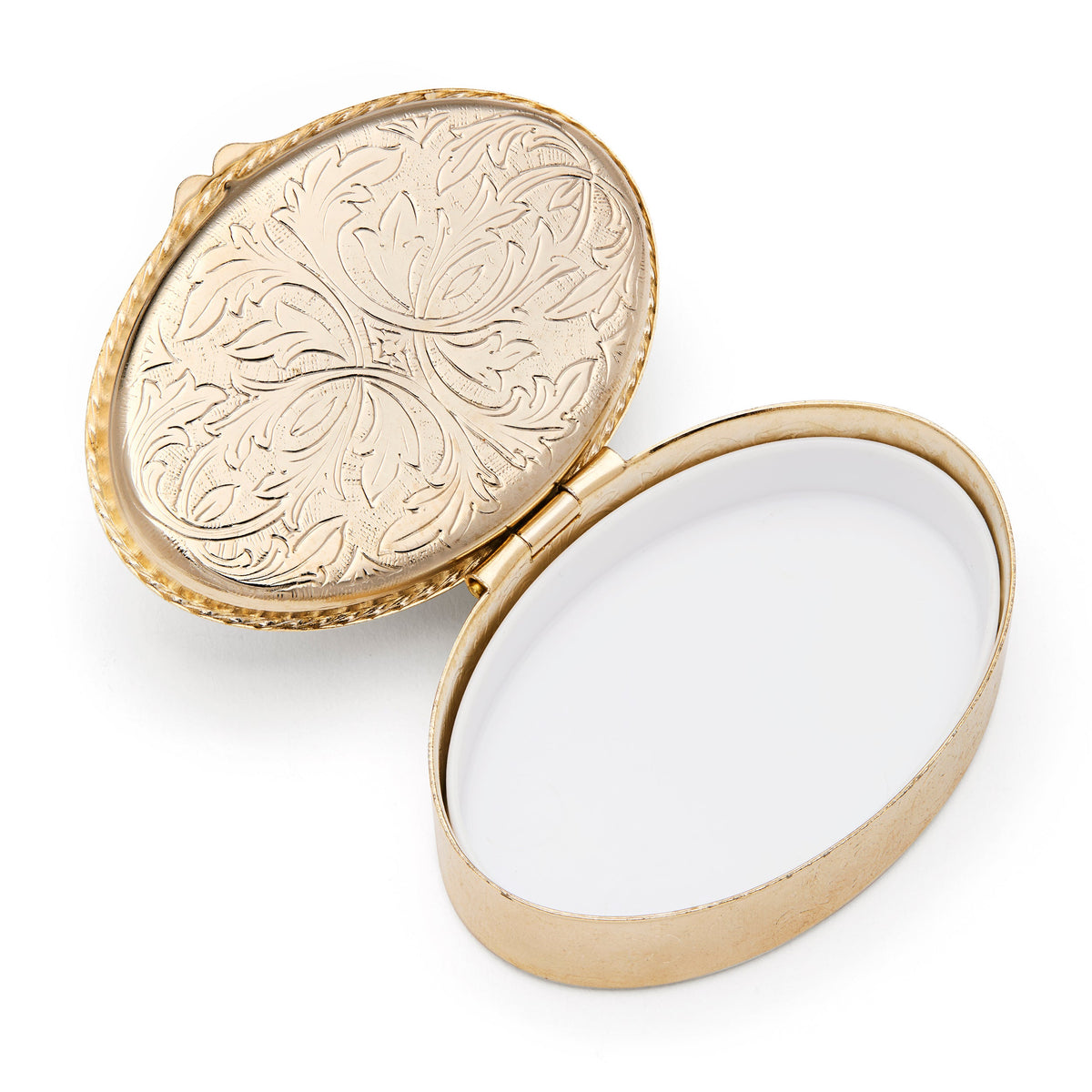 Oval Pill Box in Gold-tone Metal of St. Peter's Basilica with Jubilee 2025 Logo