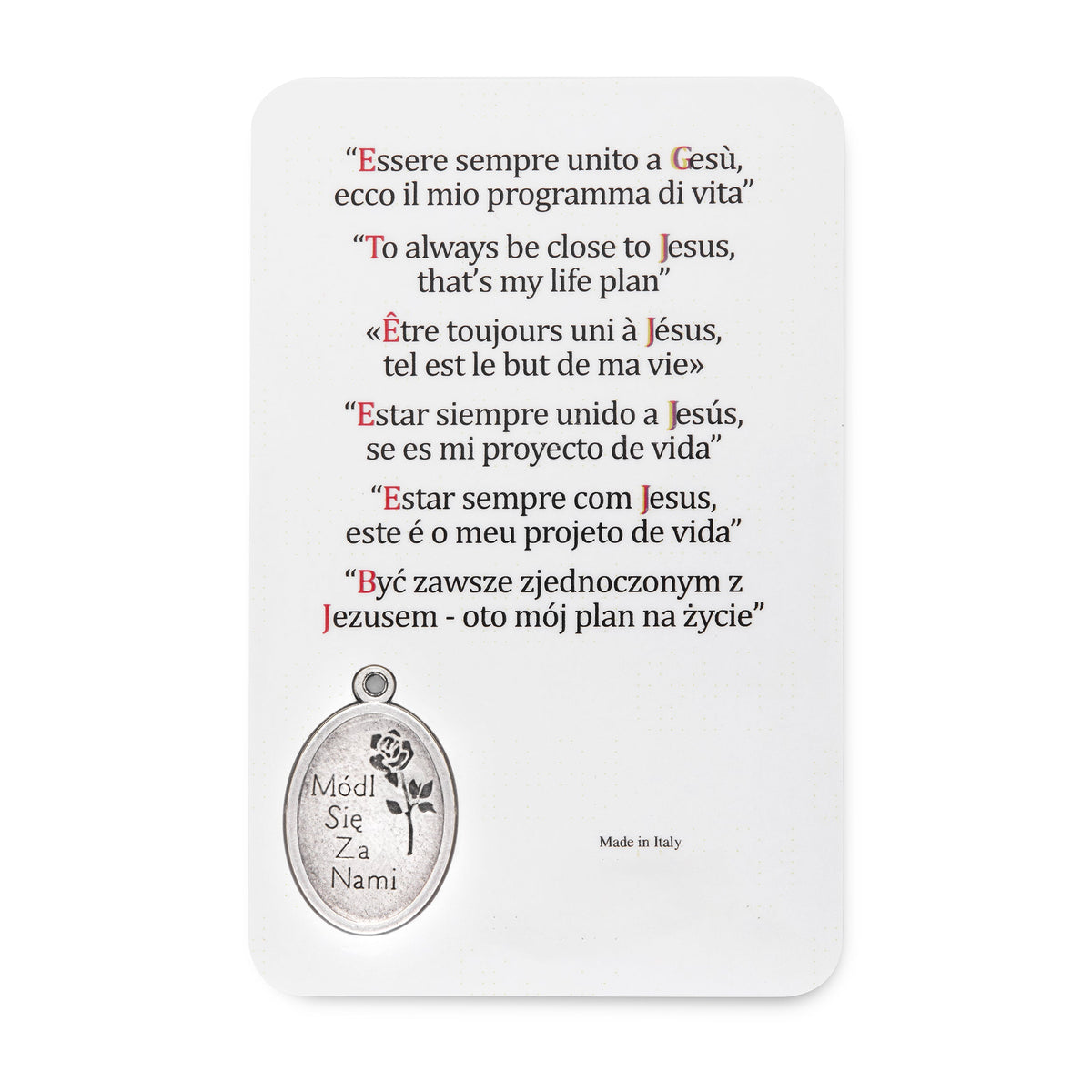 Plasticized Holy Card of Saint Carlo Acutis