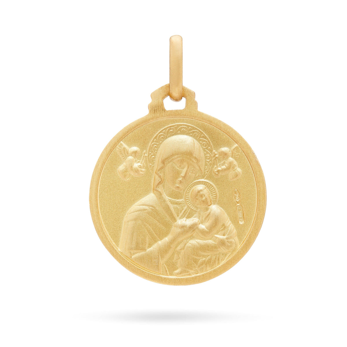 Pope Francis and Our Lady Of Perpetual Help Double Sided Gold Medal