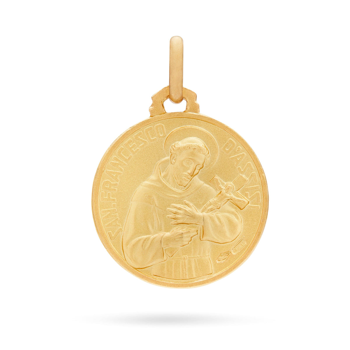 Double-sided Yellow Gold Pope Francis and St. Francis Medal