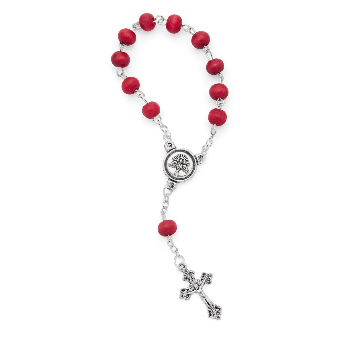 Pope Leo XIV One-Decade Rosary with Wooden Panel