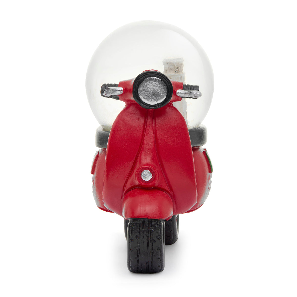 Red Resin Vespa with Snow Globe
