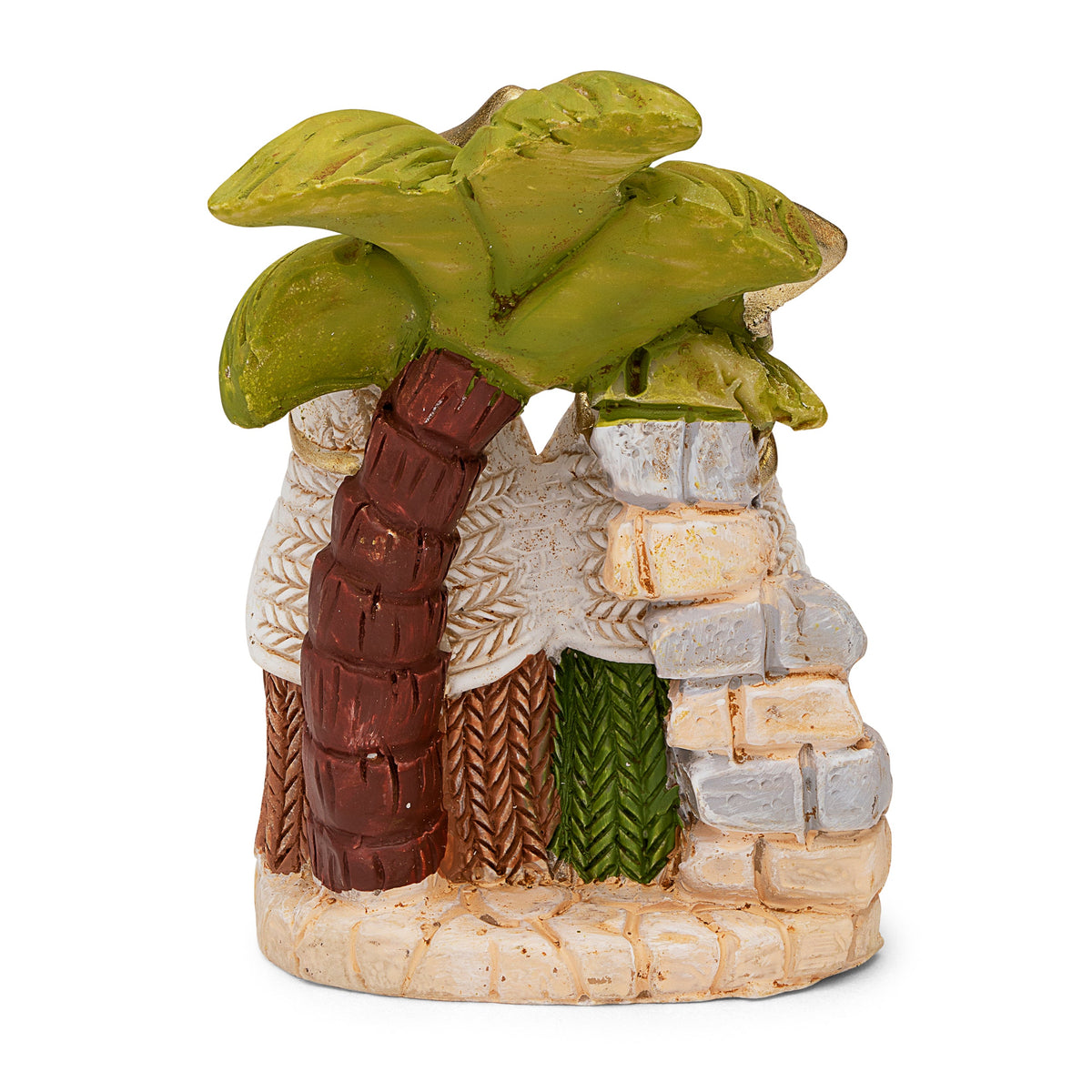 Resin Nativity Scene With Palm Tree
