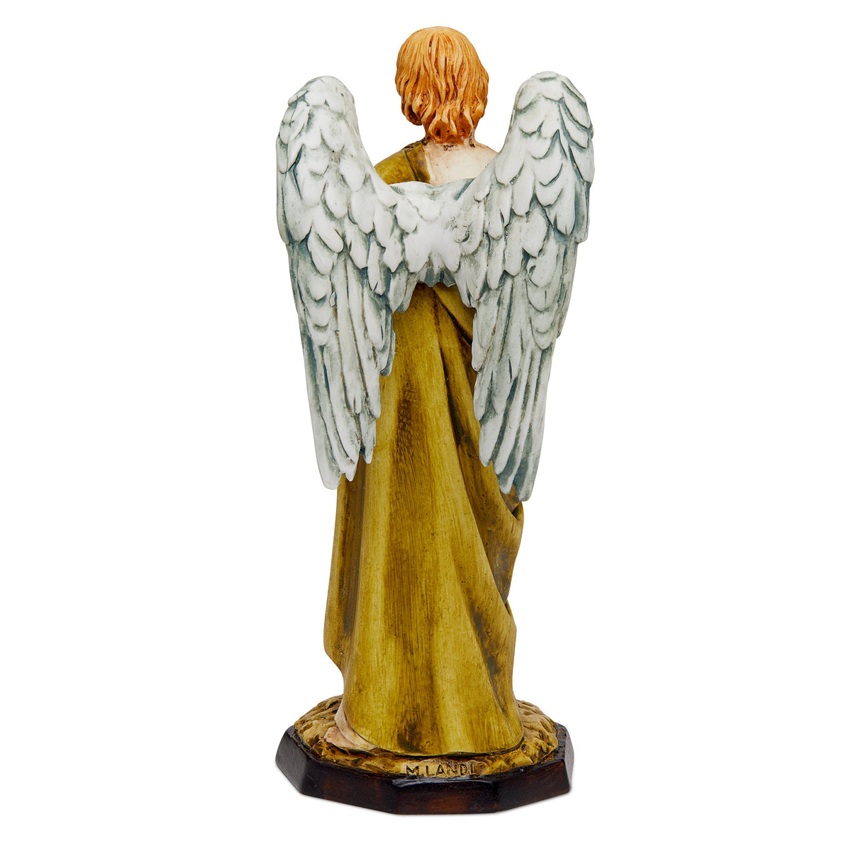 Resin Statue of the Guardian Angel With a Child