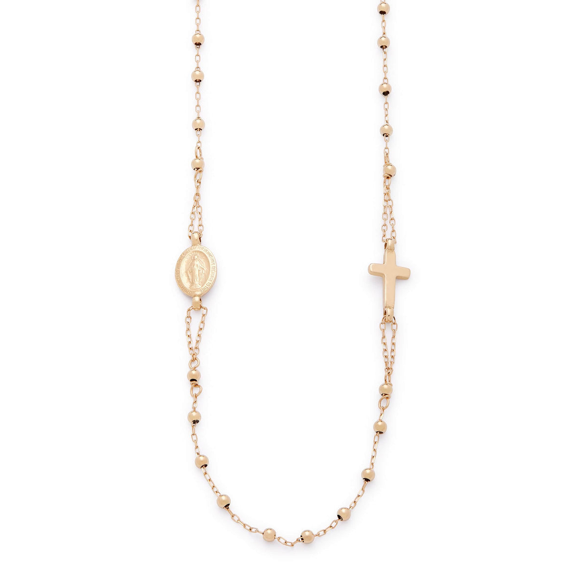 Rosary Necklace in Yellow Gold