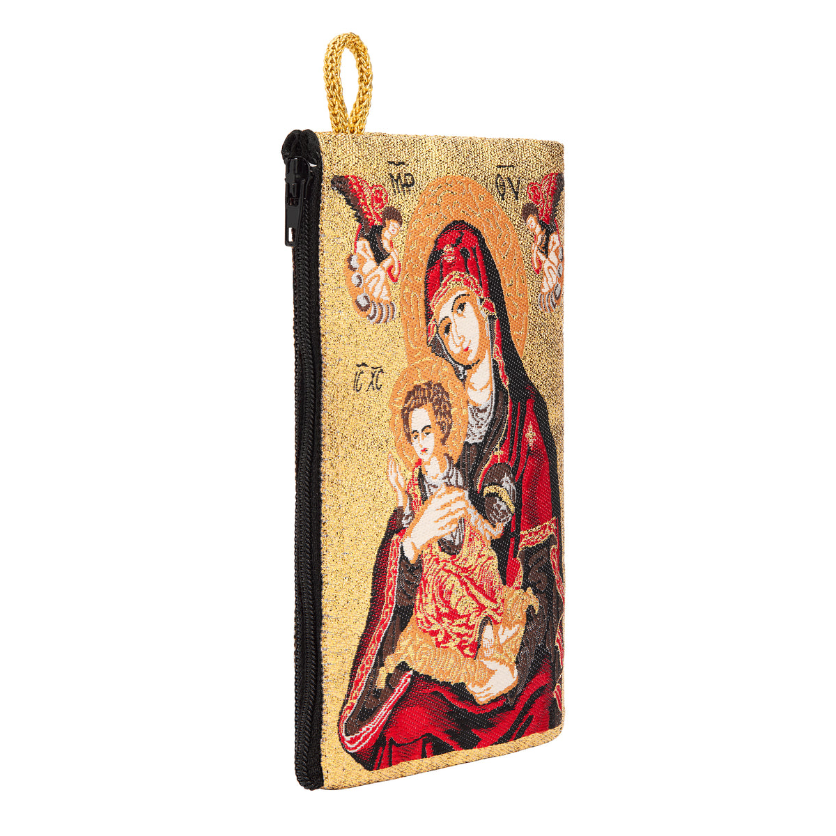 Rosary Pouch with Red Our Lady of Perpetual Help
