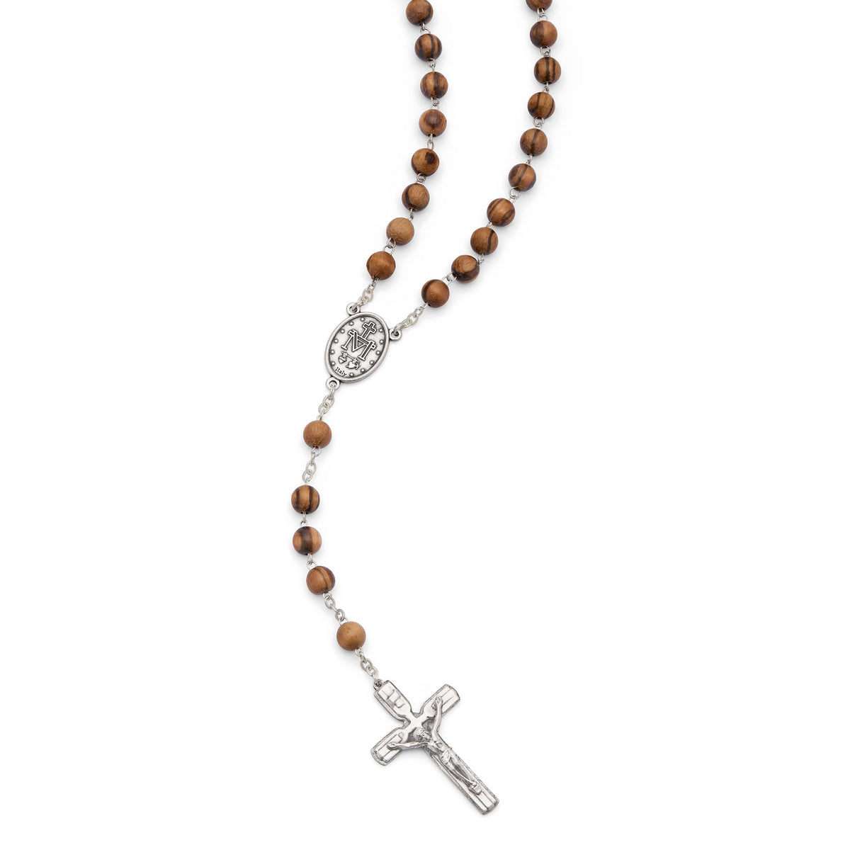 Rosary With Zebrawood Beads