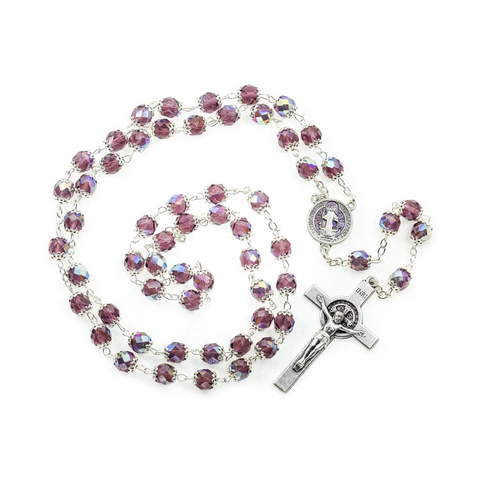 Saint Benedict Crystal Rosary