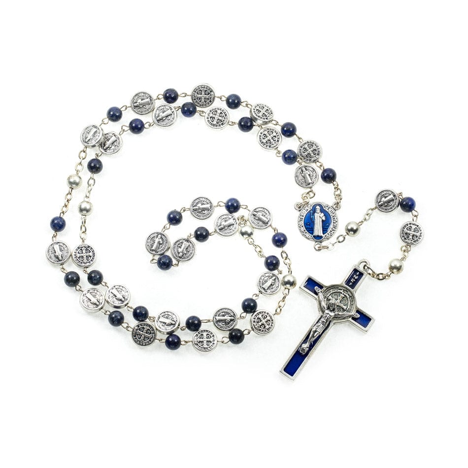 Saint Benedict Rosary in Lapis