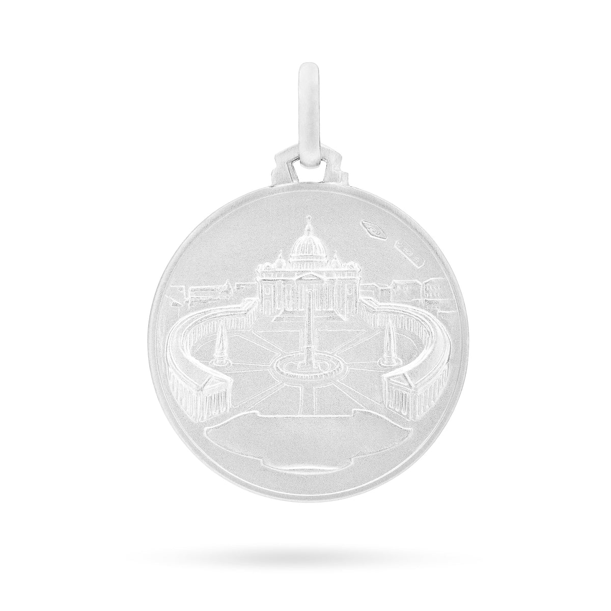 Silver medal of St. John Paul II and St. Peter's Basilic