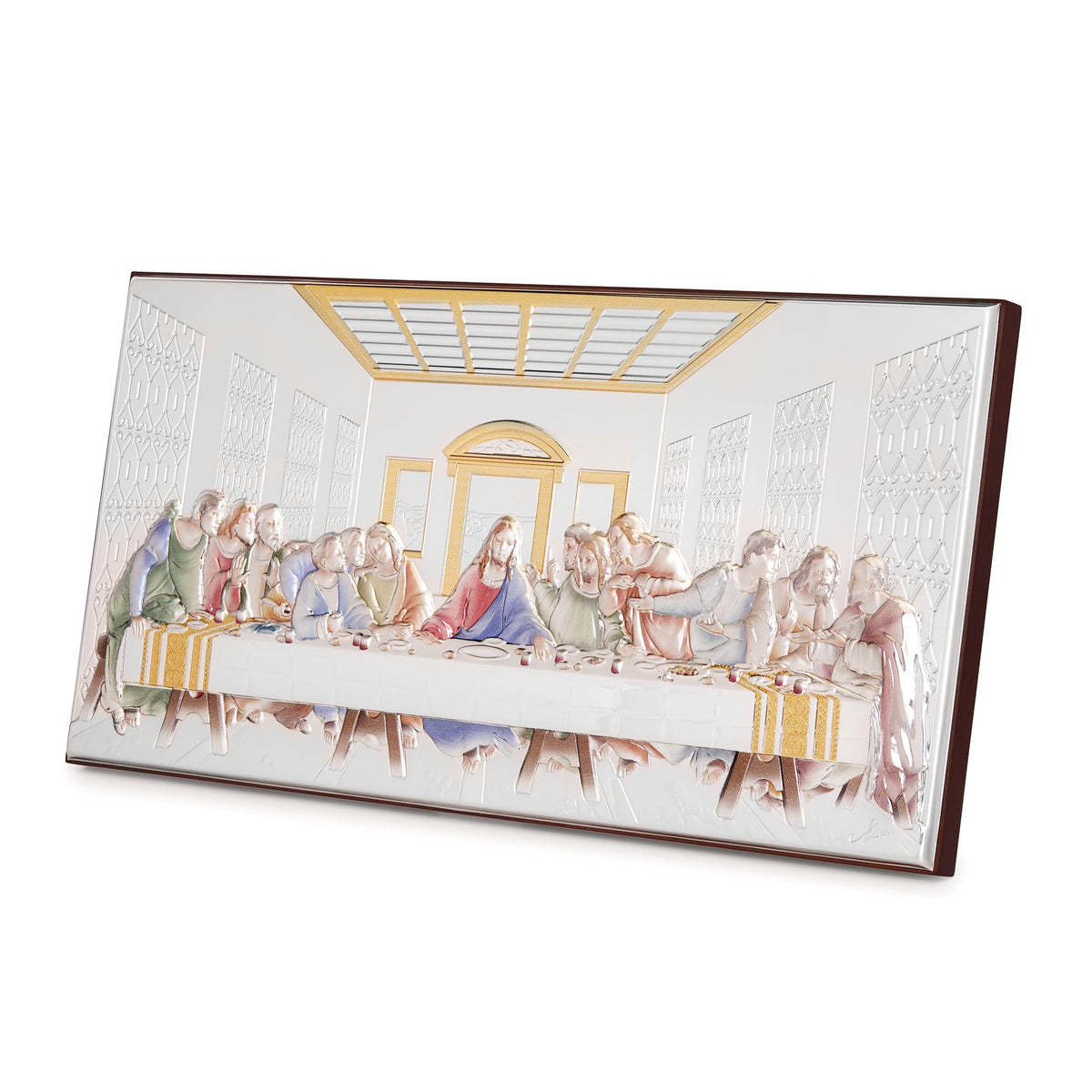 Sterling Silver Bilaminated Last Supper Religious Picture