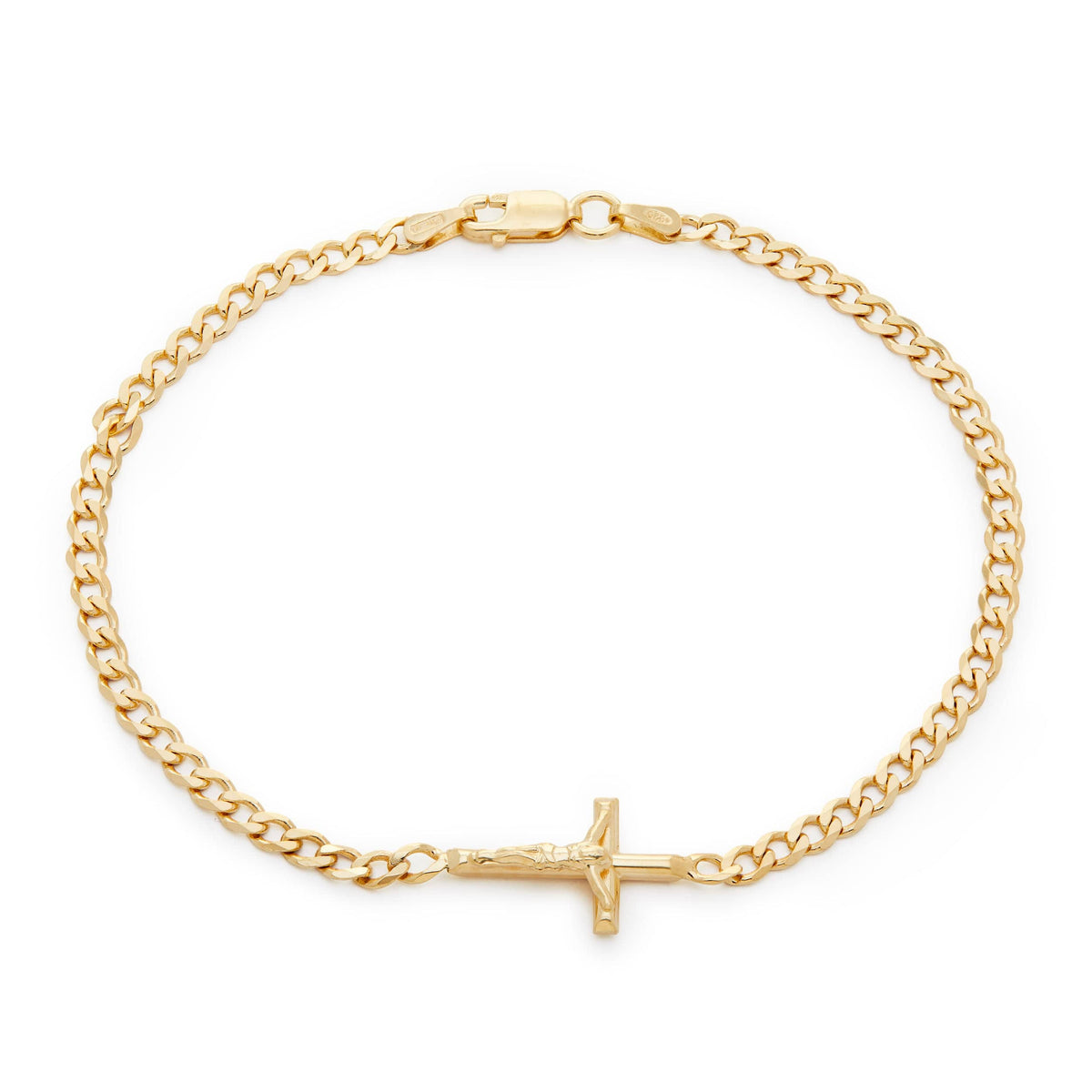 Sterling Silver Bracelet with Crucifix