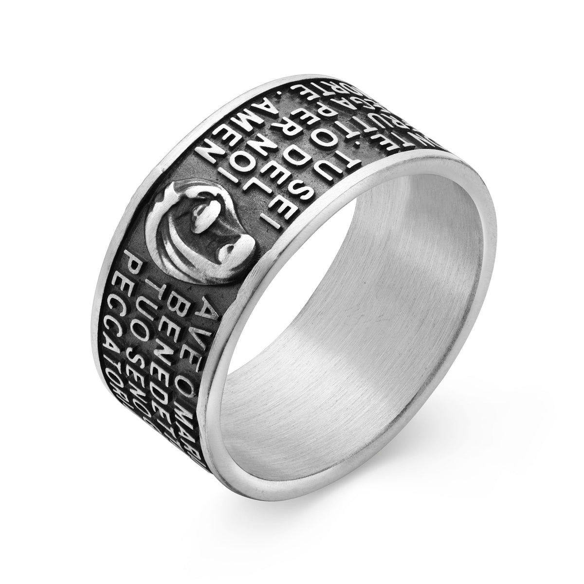 Sterling Silver "Hail Mary" Ring