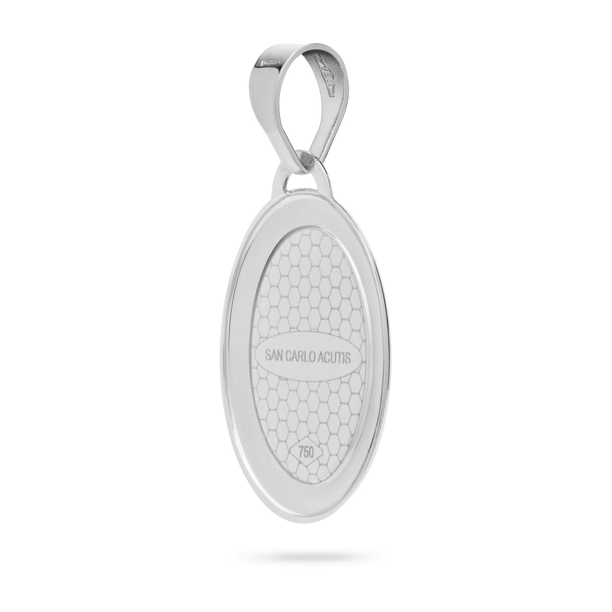 Sterling Silver Medal of Saint Carlo Acutis with Laser-engraved Details