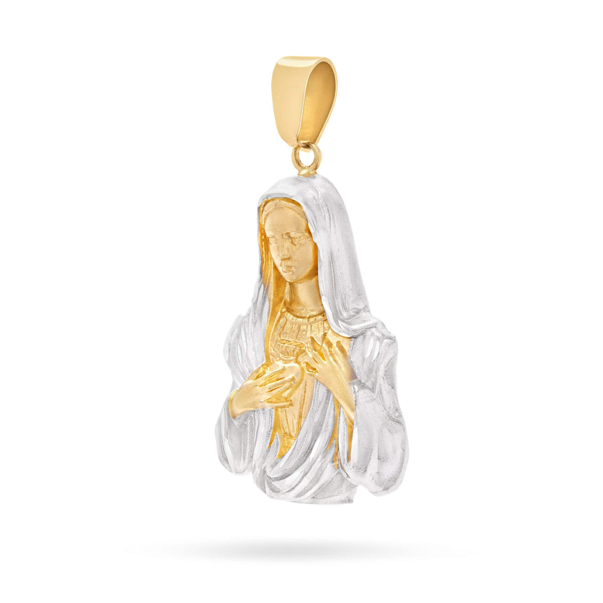 Two Tone Sacred Heart of Mary Gold Medal