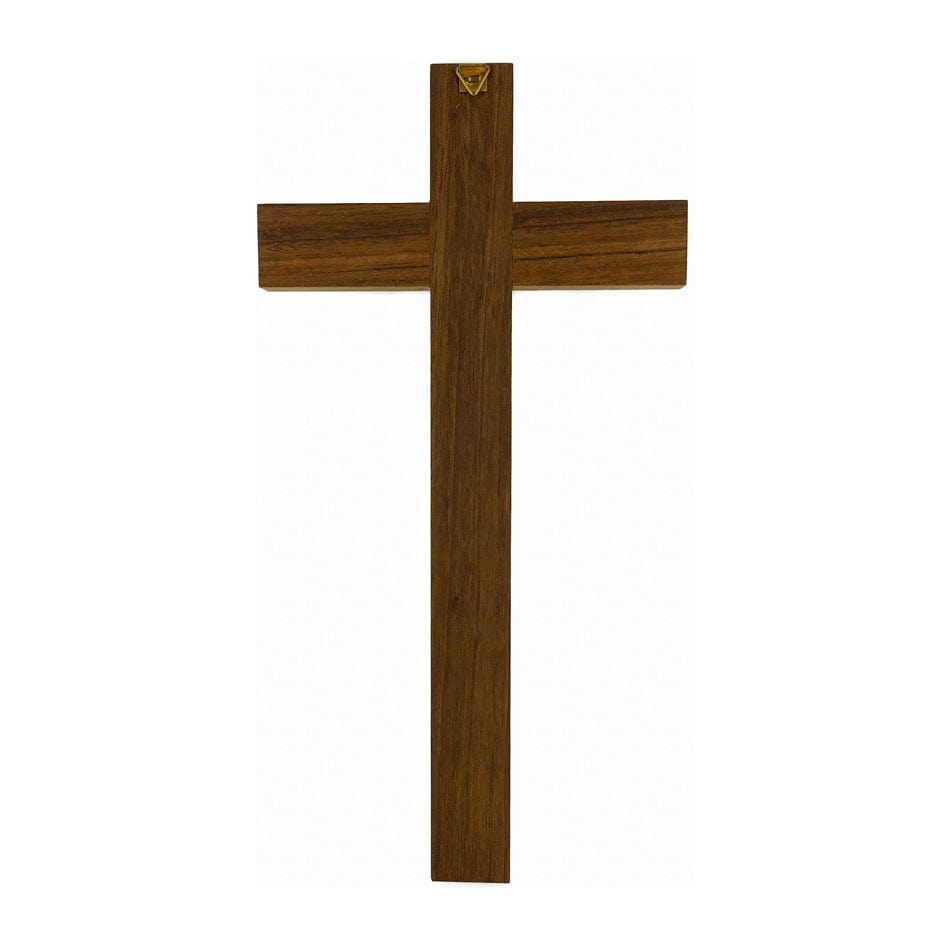 Walnut Wood Cross with Inlays