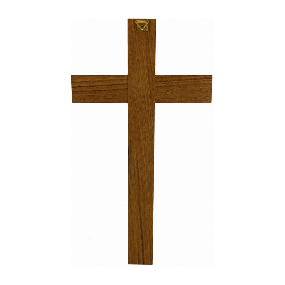 Walnut Wood Cross with Light Inlay