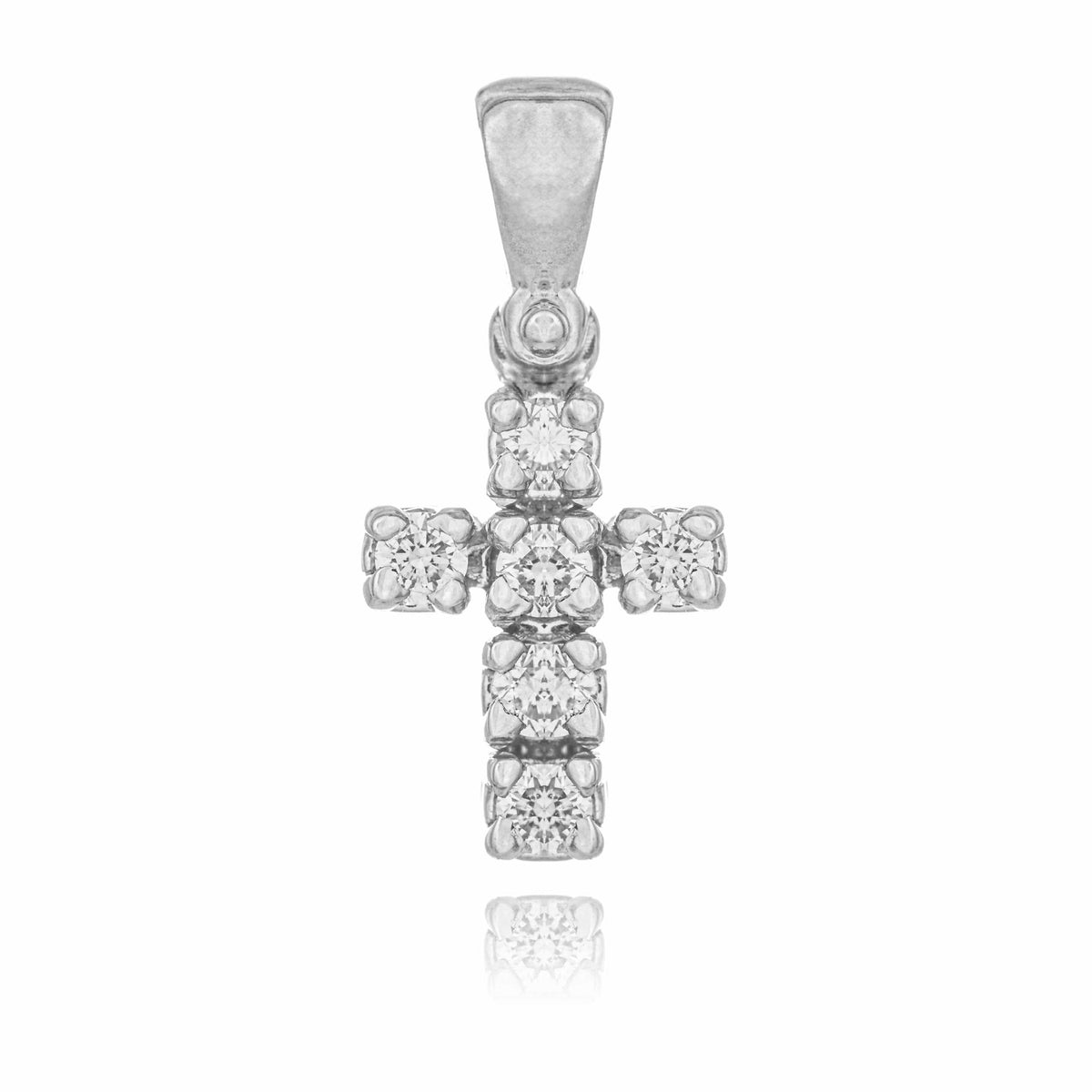 White Gold Cross with Diamonds