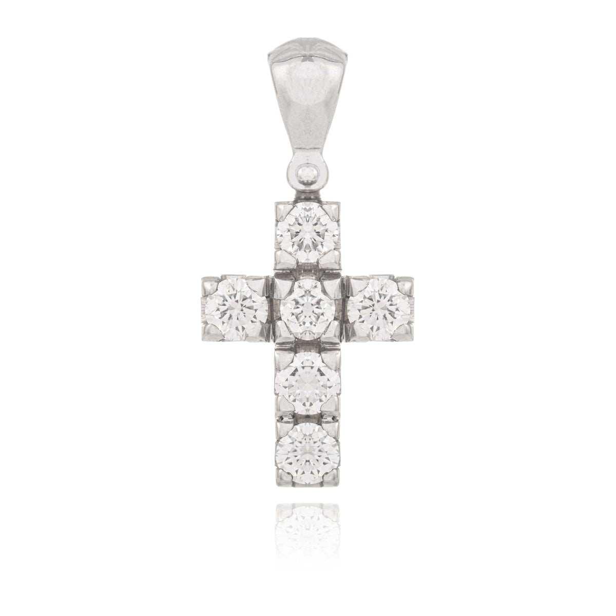 White Gold Cross with Diamonds