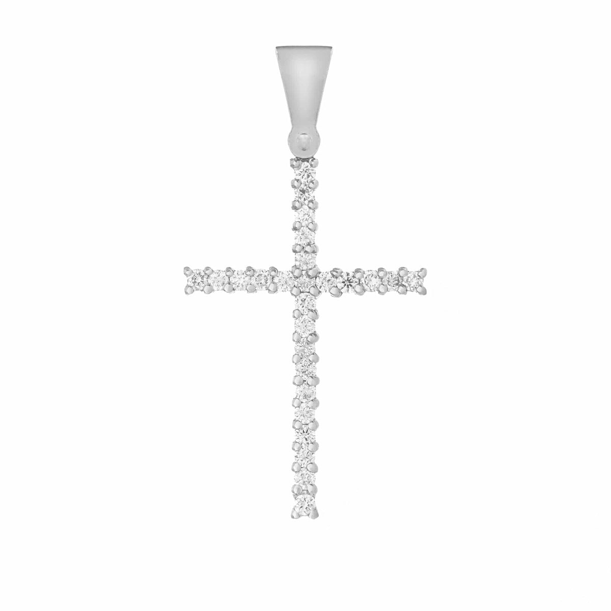 White Gold Cross with Diamonds
