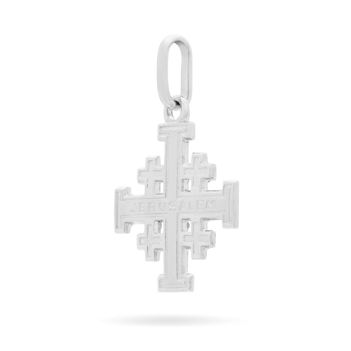 White Gold Jerusalem Cross Pendant