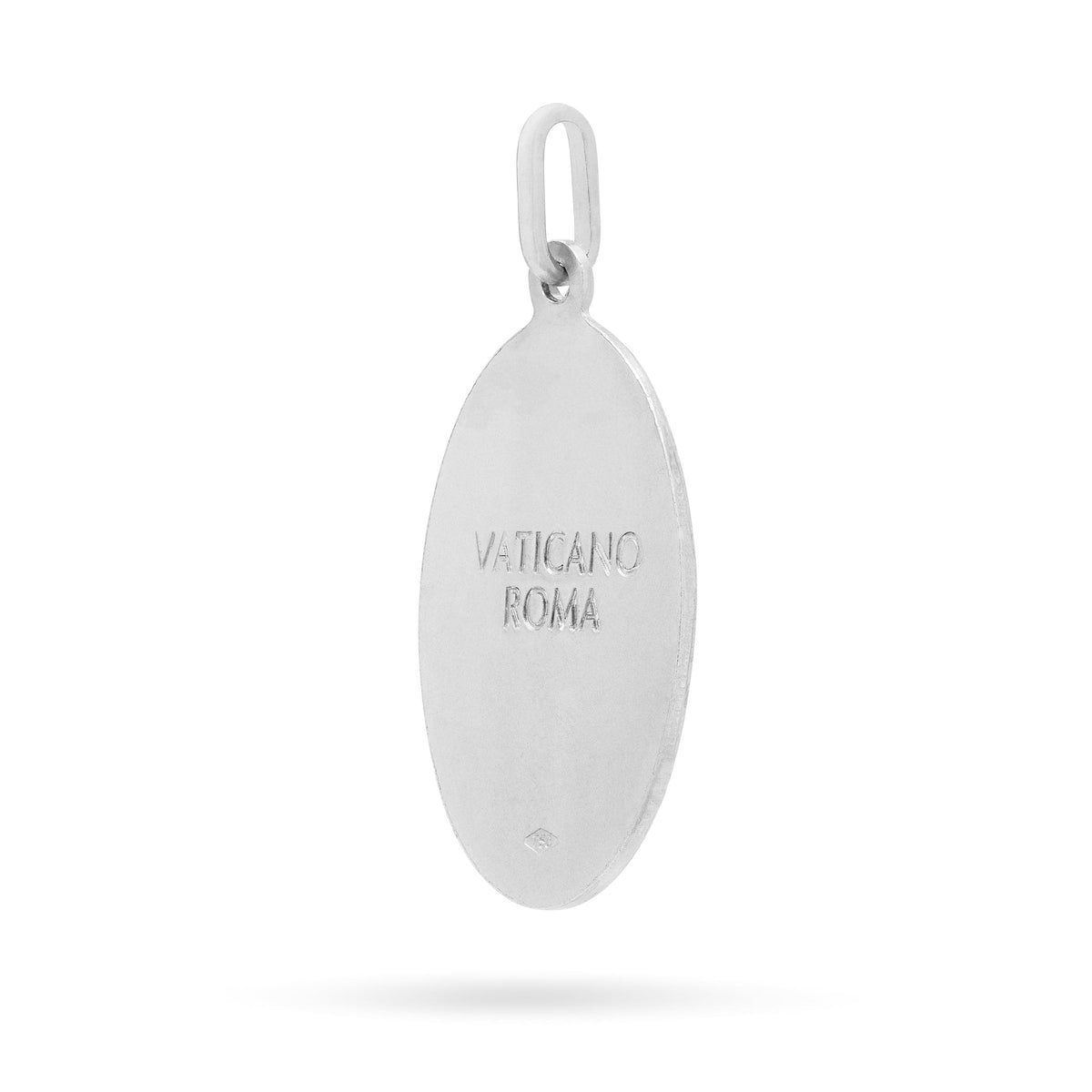 White Gold Oval Medal Madonna of Streets