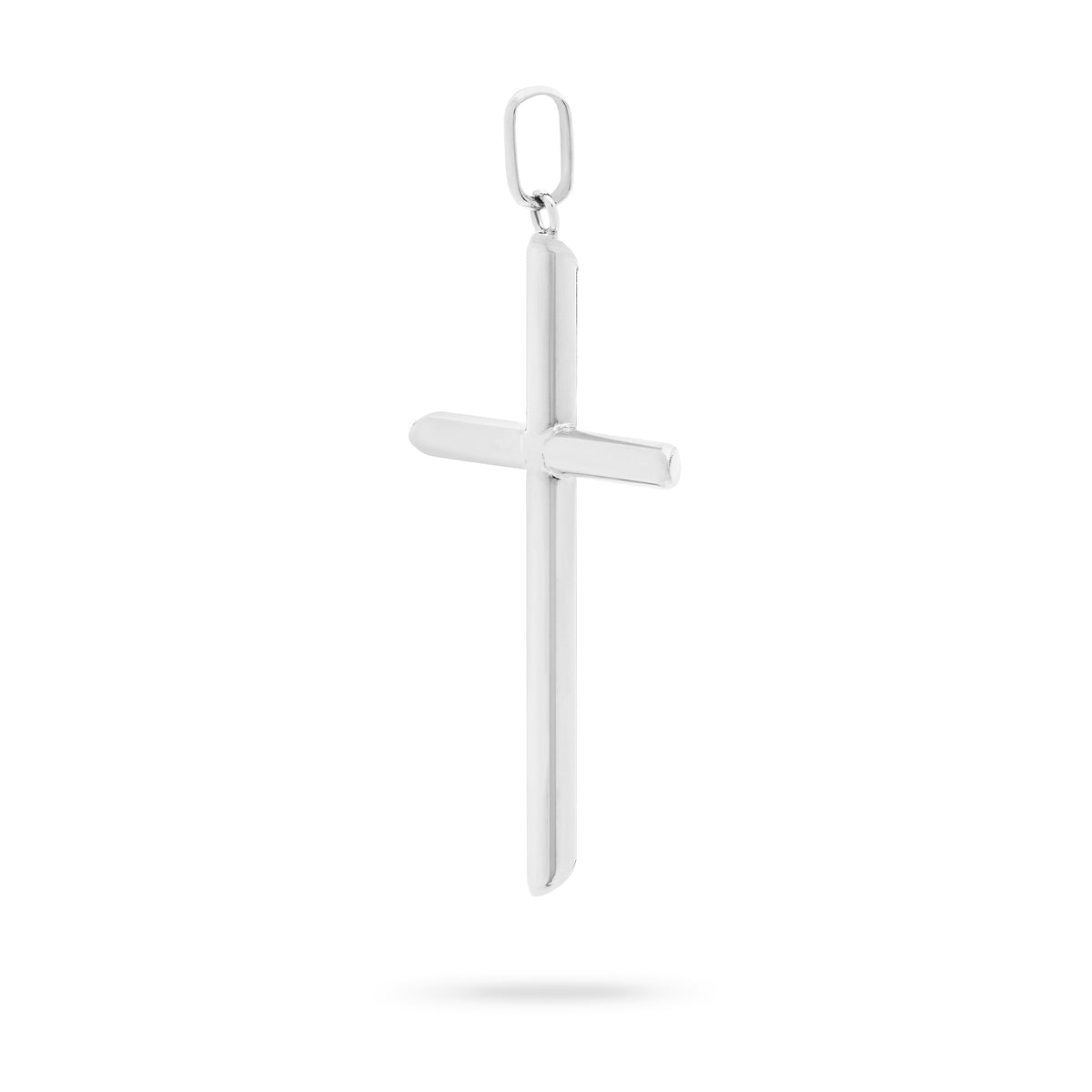 White Gold 'Tube' Cross without Body