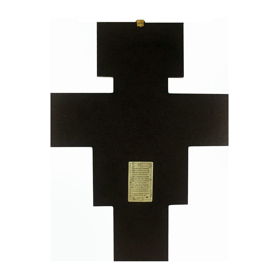 Wooden San Damian Crucifix with Gold Details