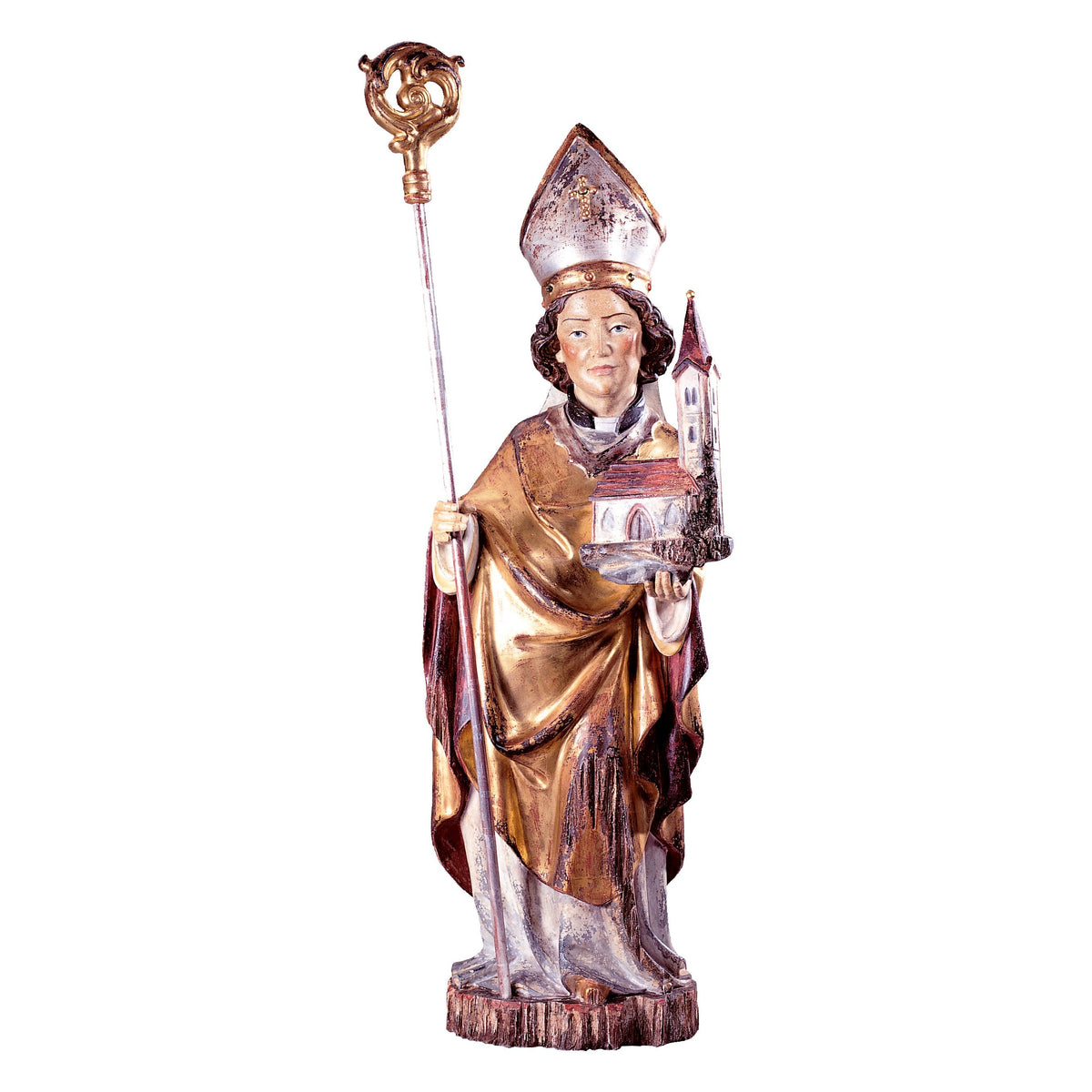 Wooden Statue of a Bishop