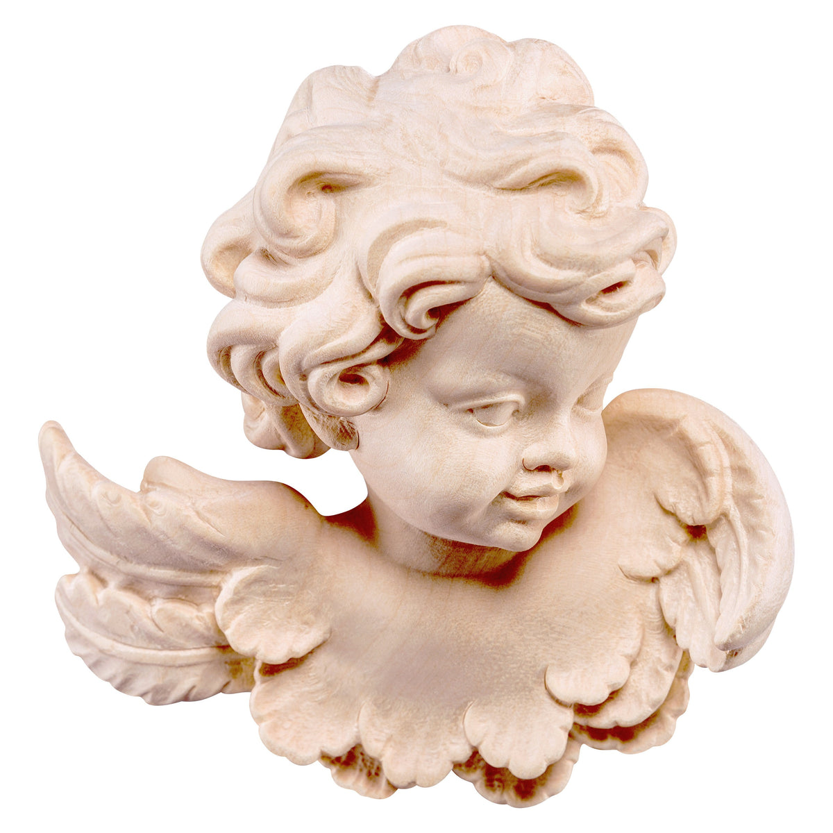 Wooden statue of Angel head