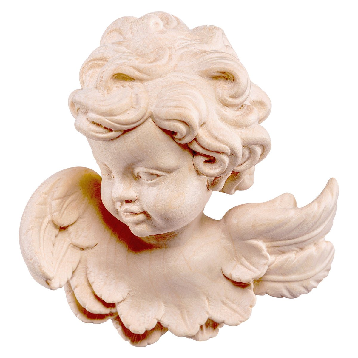 Wooden statue of Angel head