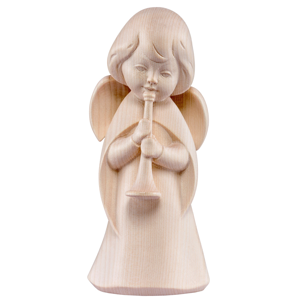 Wooden statue of Dream angel with trombone