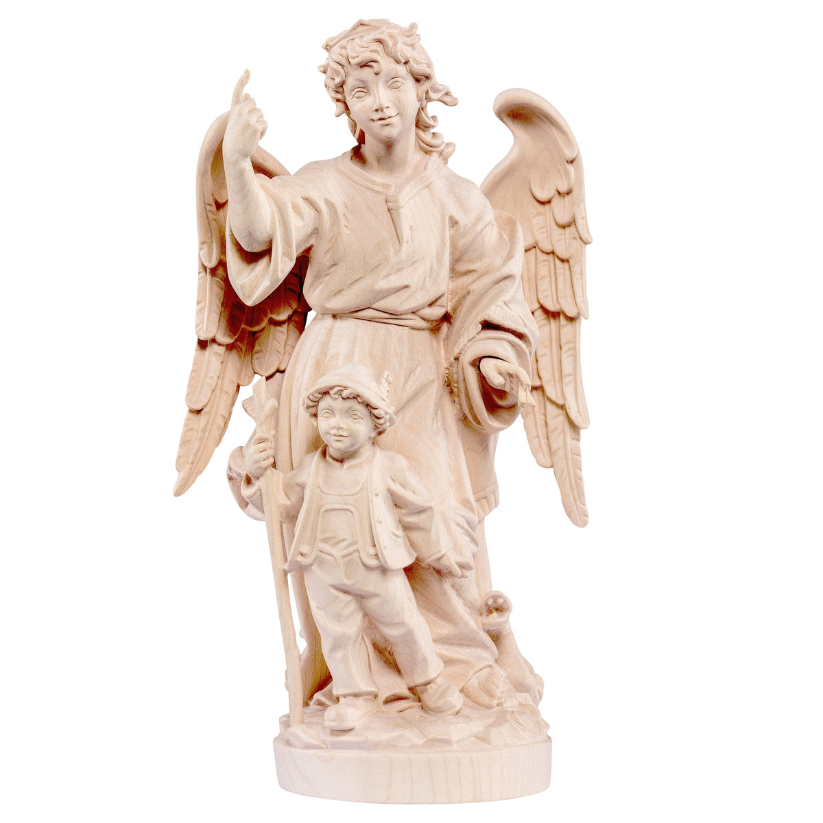 Wooden statue of Guardian angel baroque style