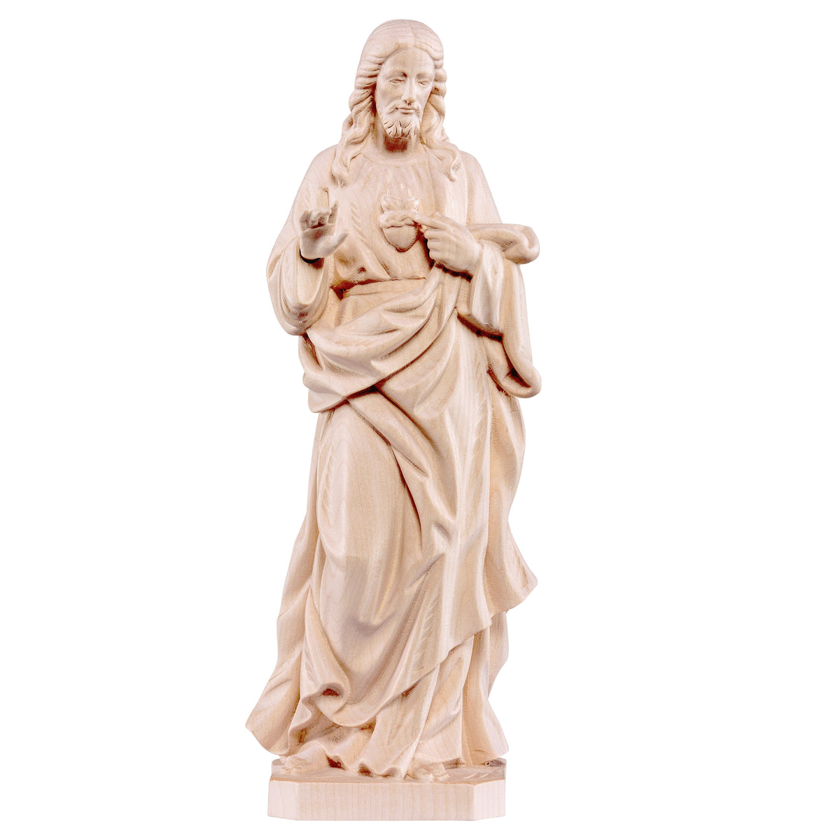 Wooden statue of Jesus sacred heart